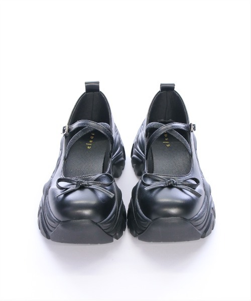 バレエコア 厚底 ストラップシューズ メリージェーン リボン Shoes in Closet フォーマルシューズ 軽量厚底 ヒールアップ