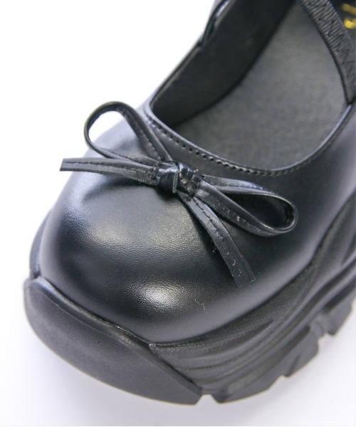 clear（クリア）の「リボン付き厚底メリージェーンスニーカーサンダル[バレエコア ガーリー リボン]≪SS新作≫（サンダル・レディース・ブラック/ブラウン/シルバー・M/L）」の14枚目の写真