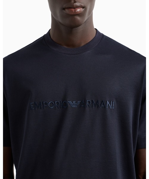 EMPORIO ARMANI(エンポリオアルマーニ)の「【エンポリオ アルマーニ】ASV Tシャツ リヨセル混紡ジャージー Emporio Armani刺繍(Tシャツ/カットソー・メンズ・セージグリーン/ネイビー/グレイッシュベージュ・XX-LARGE/X-SMALL/X-LARGE/SMALL/MEDIUM/LARGE/XXX-LARGE/XX-SMALL)」の5枚目の写真