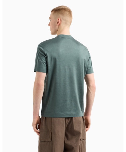 EMPORIO ARMANI(エンポリオアルマーニ)の「【エンポリオ アルマーニ】ASV Tシャツ リヨセル混紡ジャージー Emporio Armani刺繍(Tシャツ/カットソー・メンズ・セージグリーン/ネイビー/グレイッシュベージュ・XX-LARGE/X-SMALL/X-LARGE/SMALL/MEDIUM/LARGE/XXX-LARGE/XX-SMALL)」の7枚目の写真