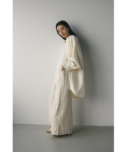 STYLEMIXER（スタイルミキサー）の「グロスオーバーシャツ（シャツ/ブラウス・レディース・グレー/グリーン/アイボリー・FREE）」の4枚目の写真