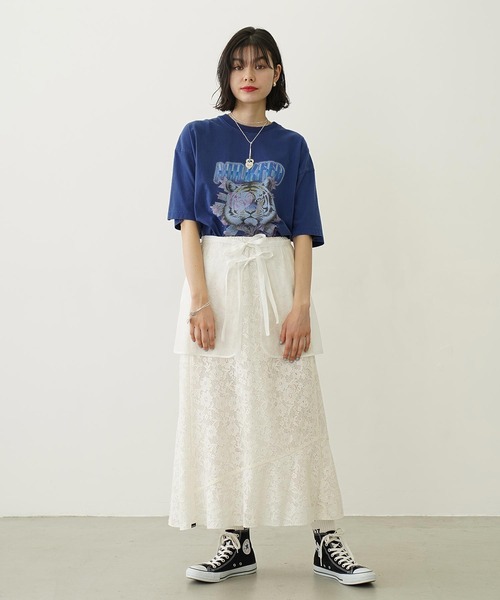 MILKFED.（ミルクフェド）の「TIGER WIDE S/S TEE（Tシャツ/カットソー・レディース・ブラック/オートミール/ブルー・L/M）」の11枚目の写真