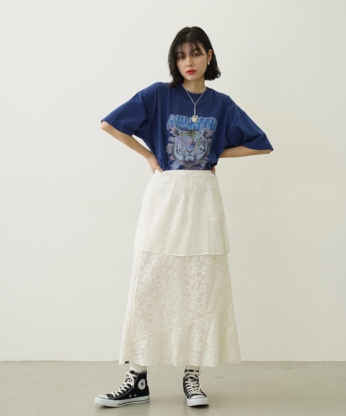 MILKFED.（ミルクフェド）の「TIGER WIDE S/S TEE（Tシャツ/カットソー・レディース・ブラック/オートミール/ブルー・L/M）」の12枚目の写真