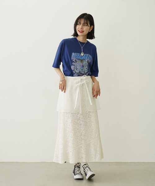 MILKFED.（ミルクフェド）の「TIGER WIDE S/S TEE（Tシャツ/カットソー・レディース・ブラック/オートミール/ブルー・L/M）」の13枚目の写真