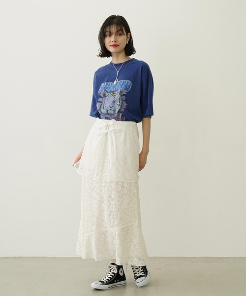 MILKFED.（ミルクフェド）の「TIGER WIDE S/S TEE（Tシャツ/カットソー・レディース・ブラック/オートミール/ブルー・L/M）」の14枚目の写真