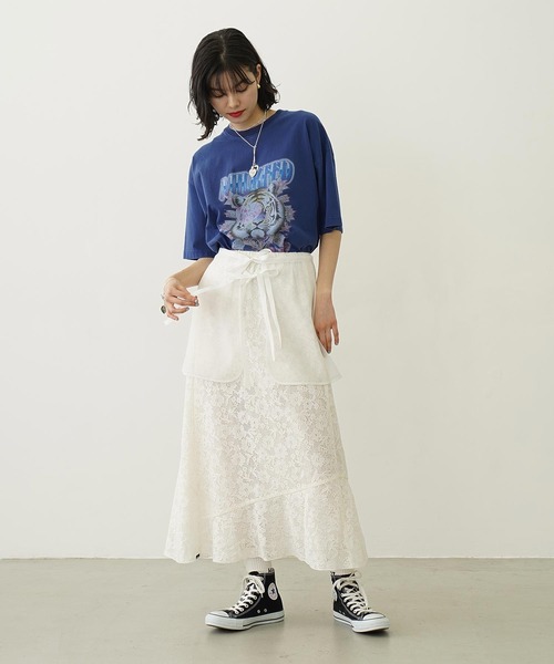 MILKFED.（ミルクフェド）の「TIGER WIDE S/S TEE（Tシャツ/カットソー・レディース・ブラック/オートミール/ブルー・L/M）」の15枚目の写真