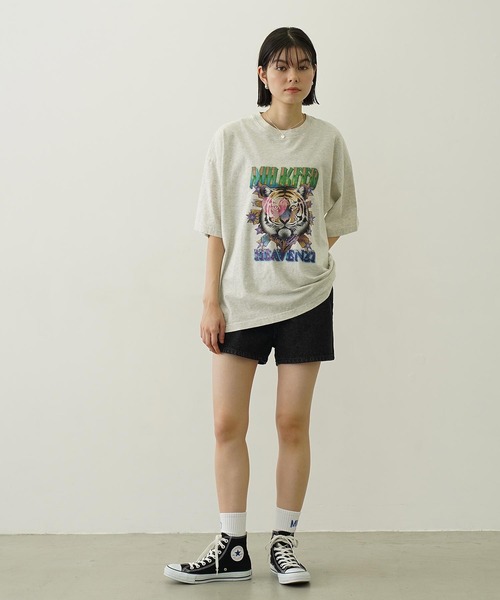MILKFED.（ミルクフェド）の「TIGER WIDE S/S TEE（Tシャツ/カットソー・レディース・ブラック/オートミール/ブルー・L/M）」の20枚目の写真