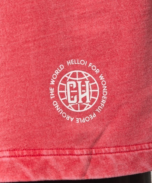 CHIC STYLE(シックスタイル)の「綿100%ミニ裏毛ピグメント染ロゴプリントTシャツ<大きいサイズ有>シックスタイル(Tシャツ/カットソー・レディース・モカ/レッド・5L/4L/3L/LL/L/M)」の14枚目の写真