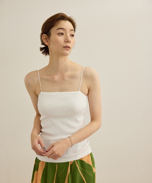 ROPE'（ロペ）の「カップ付きオーガニックコットンキャミソール/洗える（キャミソール・レディース・ホワイト/ブラック・FREE）」の6枚目の写真