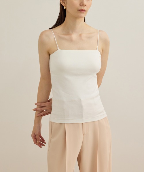 ROPE'（ロペ）の「カップ付きオーガニックコットンキャミソール/洗える（キャミソール・レディース・ホワイト/ブラック・FREE）」の10枚目の写真