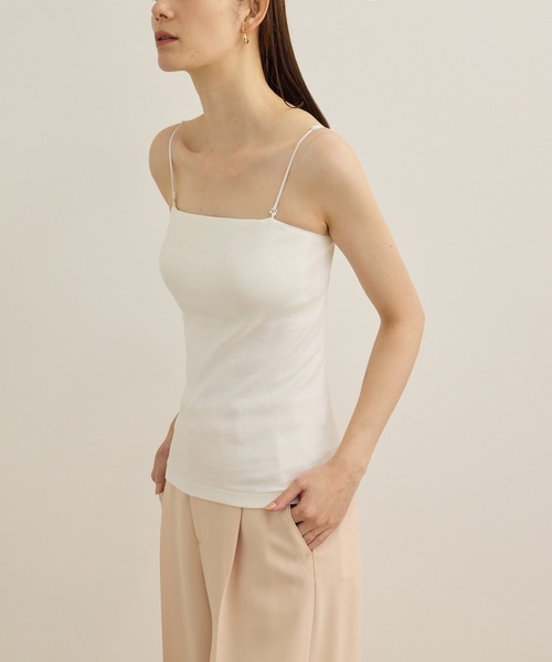 ROPE'（ロペ）の「カップ付きオーガニックコットンキャミソール/洗える（キャミソール・レディース・ホワイト/ブラック・FREE）」の11枚目の写真