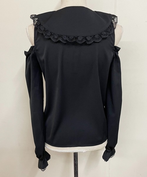 MA*RS（アメーバーマーズ）の「肩開きクロスZIPスライダーブラウス（シャツ/ブラウス・レディース・ブラック/ホワイト・FREE）」の6枚目の写真