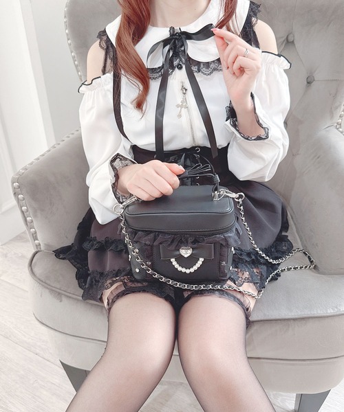 MA*RS（アメーバーマーズ）の「肩開きクロスZIPスライダーブラウス（シャツ/ブラウス・レディース・ブラック/ホワイト・FREE）」の22枚目の写真