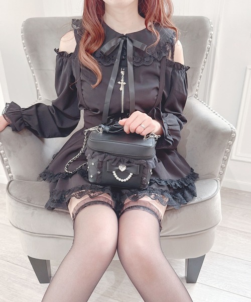 MA*RS（アメーバーマーズ）の「肩開きクロスZIPスライダーブラウス（シャツ/ブラウス・レディース・ブラック/ホワイト・FREE）」の18枚目の写真