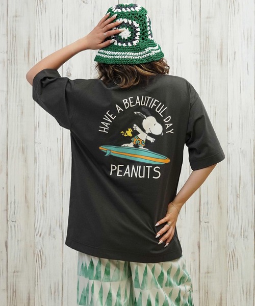 ANTIBAL（アンティバル）の「ANTIBAL/アンティバル スヌーピー/UVケアラッシュガード 253AN2ST642（Tシャツ/カットソー・レディース・ホワイト/ブラック/グレー/ネイビー・FREE）」の3枚目の写真