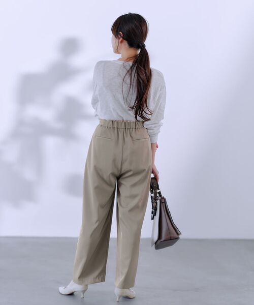 COHINA（コヒナ）の「ウエストデザインドロストパンツ 【低身長・小柄女性】（その他パンツ・レディース・ブルー/ブラック/ベージュ・S-Regular/XS-Regular/S-Short/XS-Short）」の9枚目の写真