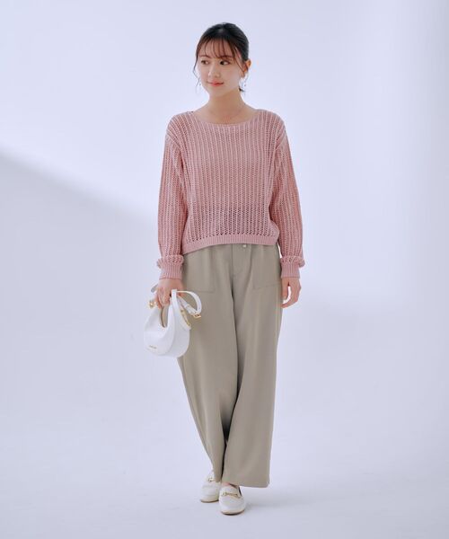 COHINA（コヒナ）の「ウエストデザインドロストパンツ 【低身長・小柄女性】（その他パンツ・レディース・ブルー/ブラック/ベージュ・S-Regular/XS-Regular/S-Short/XS-Short）」の8枚目の写真