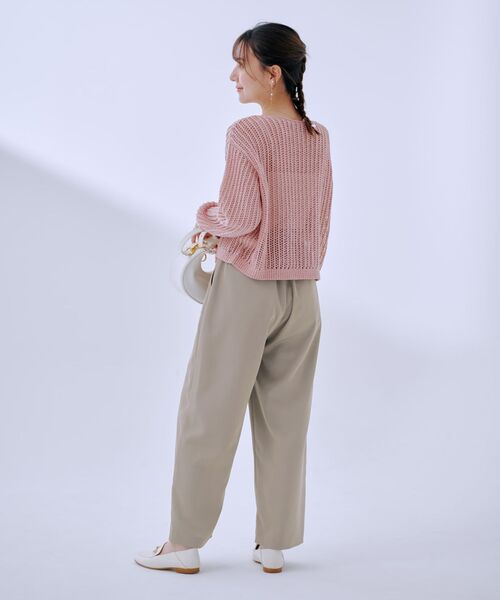 COHINA（コヒナ）の「ウエストデザインドロストパンツ 【低身長・小柄女性】（その他パンツ・レディース・ブルー/ブラック/ベージュ・S-Regular/XS-Regular/S-Short/XS-Short）」の7枚目の写真