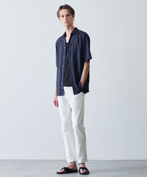 5351 POUR LES HOMMES（ゴーサンゴーイチプールオム）の「スキッパー 半袖 シャツ / 開襟シャツ（シャツ/ブラウス・メンズ・チャコールグレー/ネイビー/グリーン・48/46/44/50）」の12枚目の写真