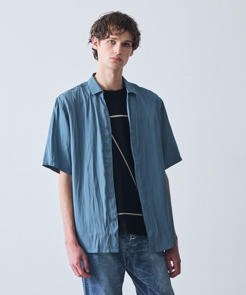 5351 POUR LES HOMMES（ゴーサンゴーイチプールオム）の「スキッパー 半袖 シャツ / 開襟シャツ（シャツ/ブラウス・メンズ・チャコールグレー/ネイビー/グリーン・48/46/44/50）」の7枚目の写真