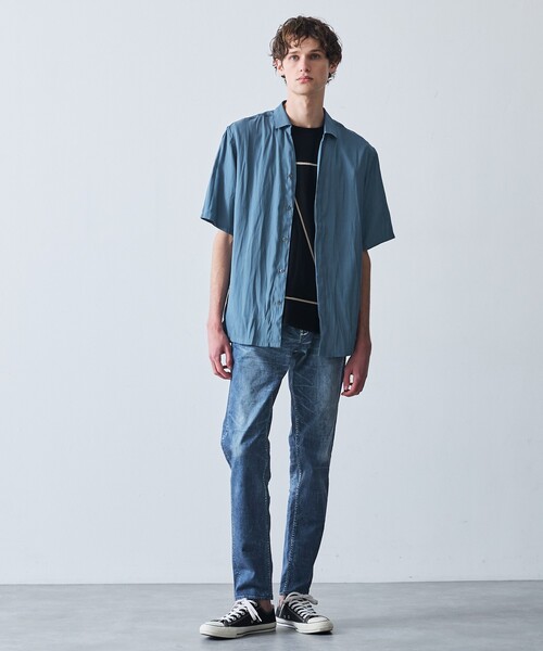 5351 POUR LES HOMMES（ゴーサンゴーイチプールオム）の「スキッパー 半袖 シャツ / 開襟シャツ（シャツ/ブラウス・メンズ・チャコールグレー/ネイビー/グリーン・48/46/44/50）」の6枚目の写真
