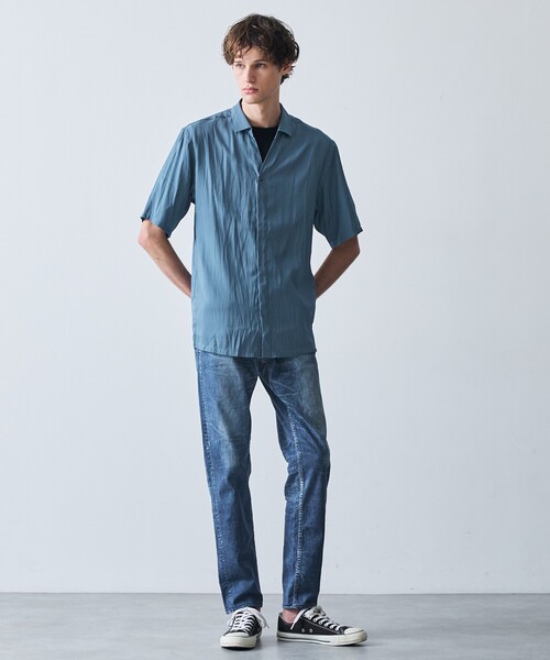 5351 POUR LES HOMMES（ゴーサンゴーイチプールオム）の「スキッパー 半袖 シャツ / 開襟シャツ（シャツ/ブラウス・メンズ・チャコールグレー/ネイビー/グリーン・48/46/44/50）」の5枚目の写真