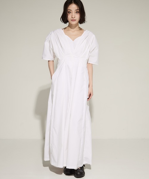 MURRAL/ミューラル】Vine embroidered jersey dress/ヴァイン