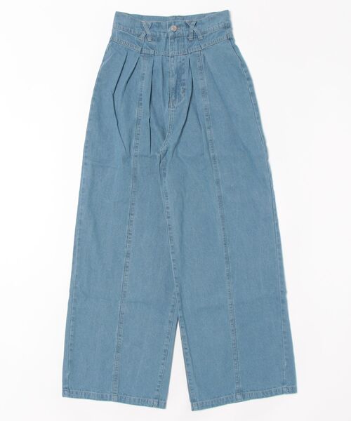 REDYAZEL（レディアゼル）の「ロゴ刺繍タックデニムパンツ（デニムパンツ・レディース・ネイビー/ブルー・MEDIUM/SMALL）」の19枚目の写真