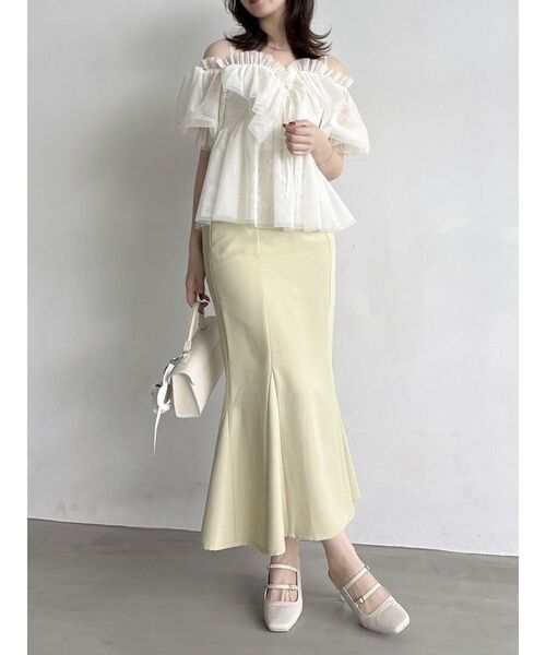 dazzlin（ダズリン）の「ハイウエストアソートナロースカートⅡ【マーメイドスカート】（スカート・レディース・ピンク/グリーン/ブルー/ブラック・X-SMALL/SMALL/MEDIUM）」の19枚目の写真