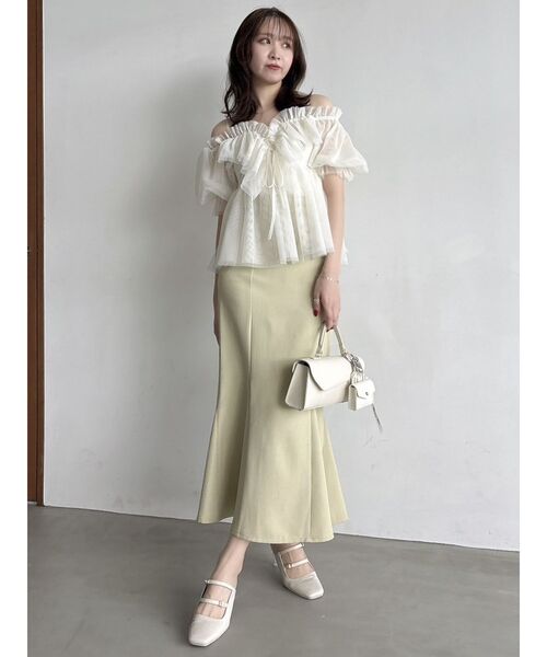 dazzlin（ダズリン）の「ハイウエストアソートナロースカートⅡ【マーメイドスカート】（スカート・レディース・ピンク/グリーン/ブルー/ブラック・X-SMALL/SMALL/MEDIUM）」の20枚目の写真