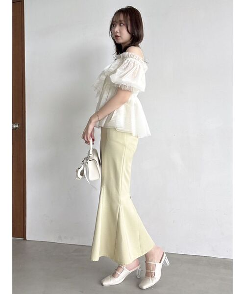 dazzlin（ダズリン）の「ハイウエストアソートナロースカートⅡ【マーメイドスカート】（スカート・レディース・ピンク/グリーン/ブルー/ブラック・X-SMALL/SMALL/MEDIUM）」の21枚目の写真