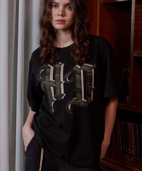tシャツ 「UNISEX」HOODHOOD／フェイクポケットＴ レディース セール】【UNISEX】HOODHOOD／Applique T（Tシャツ/カットソー