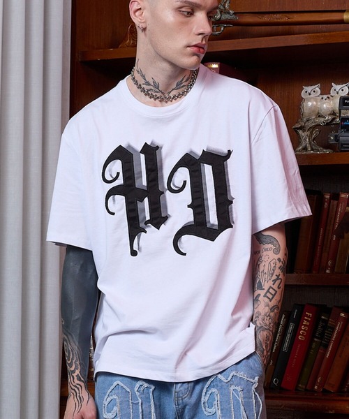 HOODHOOD(フッドフッド)の「【UNISEX】HOODHOOD/Applique T(Tシャツ/カットソー・レディース・ライトブルー/ホワイト/パープル/ブラック・MEDIUM/LARGE)」の8枚目の写真