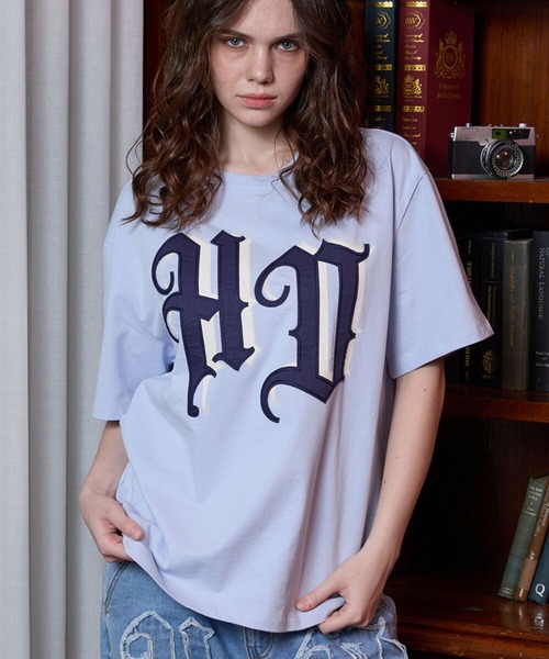 tシャツ 「UNISEX」HOODHOOD／フェイクポケットＴ レディース セール】【UNISEX】HOODHOOD／Applique T（Tシャツ/カットソー