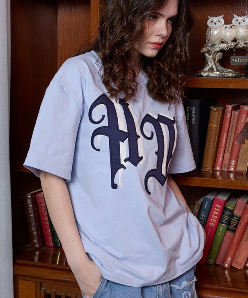 HOODHOOD(フッドフッド)の「【UNISEX】HOODHOOD/Applique T(Tシャツ/カットソー・レディース・ライトブルー/ホワイト/パープル/ブラック・MEDIUM/LARGE)」の7枚目の写真