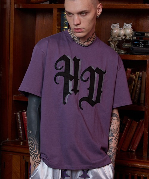 HOODHOOD(フッドフッド)の「【UNISEX】HOODHOOD/Applique T(Tシャツ/カットソー・レディース・ライトブルー/ホワイト/パープル/ブラック・MEDIUM/LARGE)」の10枚目の写真