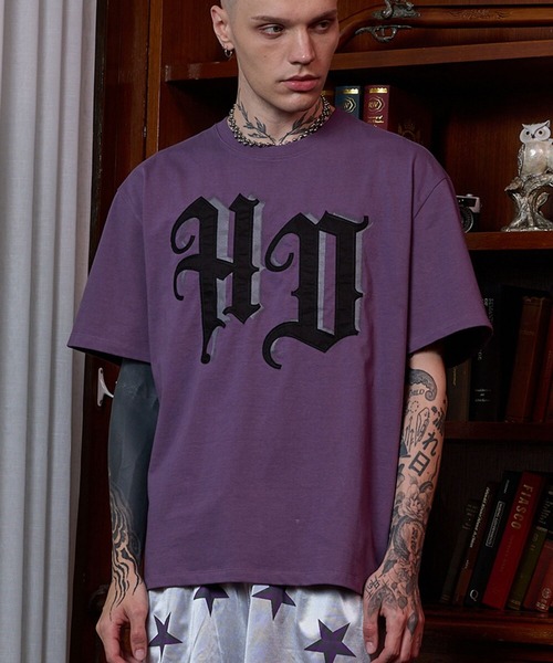 HOODHOOD(フッドフッド)の「【UNISEX】HOODHOOD/Applique T(Tシャツ/カットソー・レディース・ライトブルー/ホワイト/パープル/ブラック・MEDIUM/LARGE)」の14枚目の写真