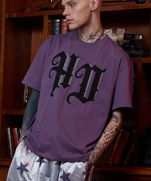 HOODHOOD(フッドフッド)の「【UNISEX】HOODHOOD/Applique T(Tシャツ/カットソー・レディース・ライトブルー/ホワイト/パープル/ブラック・MEDIUM/LARGE)」の11枚目の写真