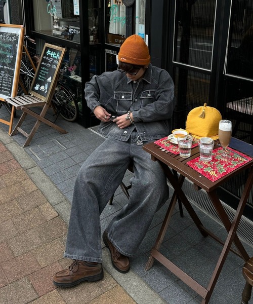 CIASU（シアス）の「ギザステッチウォッシュドデニムパンツ（デニムパンツ・メンズ・グレー/ブルー・SMALL/MEDIUM/LARGE）」の7枚目の写真