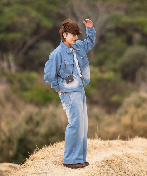 CIASU（シアス）の「ギザステッチウォッシュドデニムパンツ（デニムパンツ・メンズ・グレー/ブルー・SMALL/MEDIUM/LARGE）」の15枚目の写真