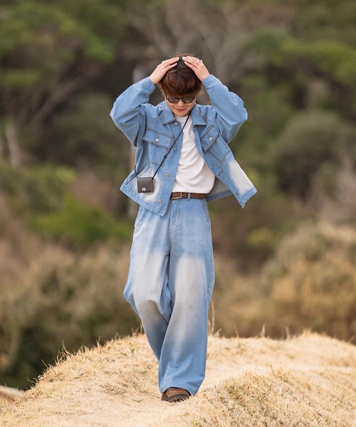 CIASU（シアス）の「ギザステッチウォッシュドデニムパンツ（デニムパンツ・メンズ・グレー/ブルー・SMALL/MEDIUM/LARGE）」の16枚目の写真