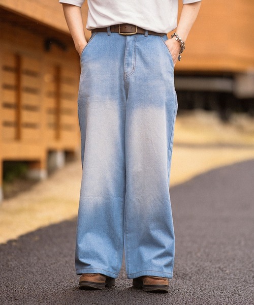 CIASU（シアス）の「ギザステッチウォッシュドデニムパンツ（デニムパンツ・メンズ・グレー/ブルー・SMALL/MEDIUM/LARGE）」の22枚目の写真