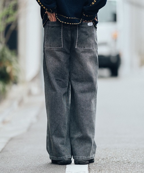 CIASU（シアス）の「ギザステッチウォッシュドデニムパンツ（デニムパンツ・メンズ・グレー/ブルー・SMALL/MEDIUM/LARGE）」の3枚目の写真