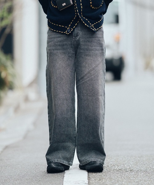 CIASU（シアス）の「ギザステッチウォッシュドデニムパンツ（デニムパンツ・メンズ・グレー/ブルー・SMALL/MEDIUM/LARGE）」の5枚目の写真