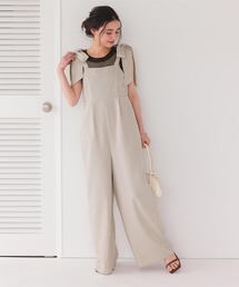 titivate | ライトエステル肩リボンサロペット(サロペット/オーバーオール)