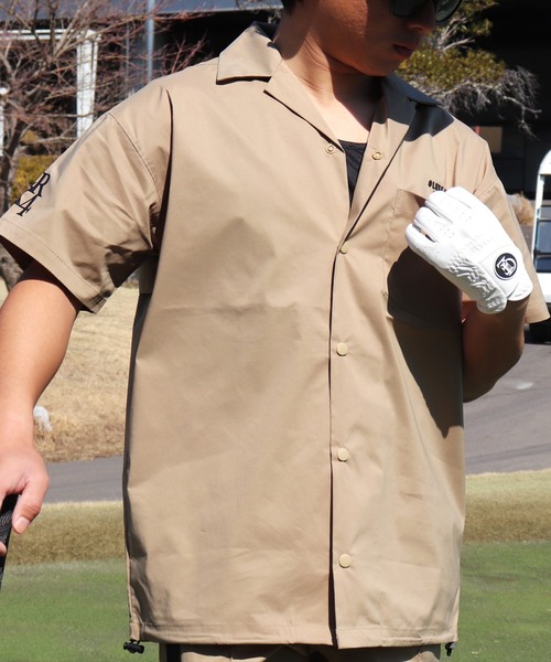 [ KDKK ]★サンプルSALE/D97 LUXE/RGOLFシャツ RM)【LUXE/R GOLF】ストレッチ クロス オープンカラー 半袖