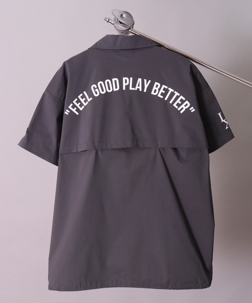 [ KDKK ]★サンプルSALE/D97 LUXE/RGOLFシャツ RM)【LUXE/R GOLF】ストレッチ クロス オープンカラー 半袖