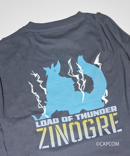 j.n.r.d(ジェー・エヌ・アール・ディー)の「【MONSTER HUNTER×j.n.r.d】ジンオウガ ロングスリーブTシャツ(Tシャツ/カットソー・メンズ・ホワイト/チャコールグレー・M/LL/L)」の11枚目の写真