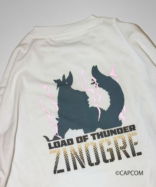 j.n.r.d(ジェー・エヌ・アール・ディー)の「【MONSTER HUNTER×j.n.r.d】ジンオウガ ロングスリーブTシャツ(Tシャツ/カットソー・メンズ・ホワイト/チャコールグレー・M/LL/L)」の12枚目の写真