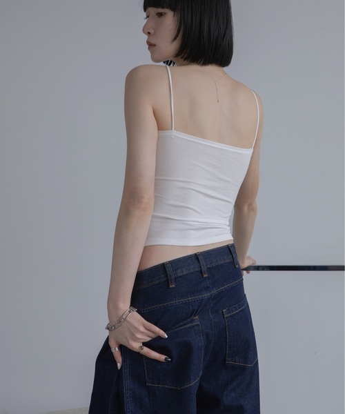 VACANCY（ヴァカンシー）の「レース切替カップ付きキャミソール（キャミソール・レディース・ホワイト/グレー/ブラック・FREE）」の9枚目の写真